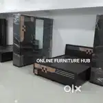 Latest design cupboard and 6*5 bed with storage £÷00383