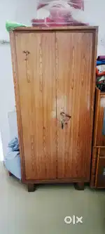 Tv trolley with tv and wardrobe