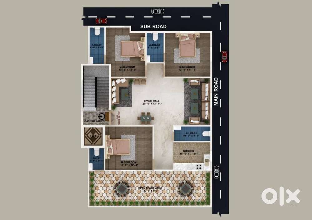 Ready to Move 3BHK Penthouse for Sale in Hyderabad – Spacious & Luxury