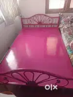 Double cot bed fully steel.