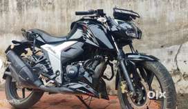 Selling my well-maintained 2021 TVS Apache 160 4V in sleek black color