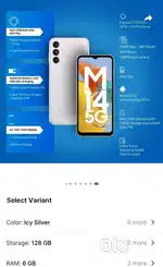 Samsung Galaxy m14  5G new condition mobile just one years  old