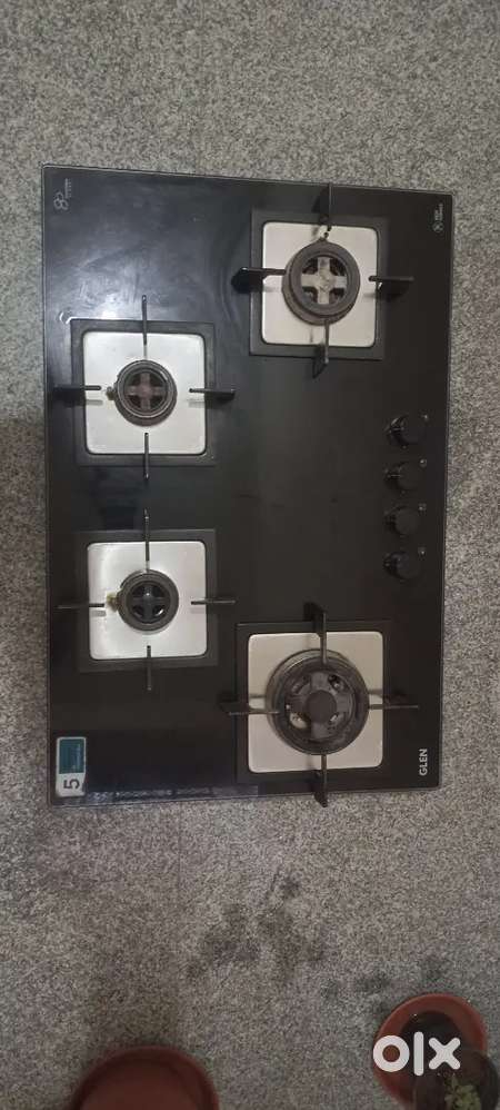 Gas stove automatic with 4 bunners
