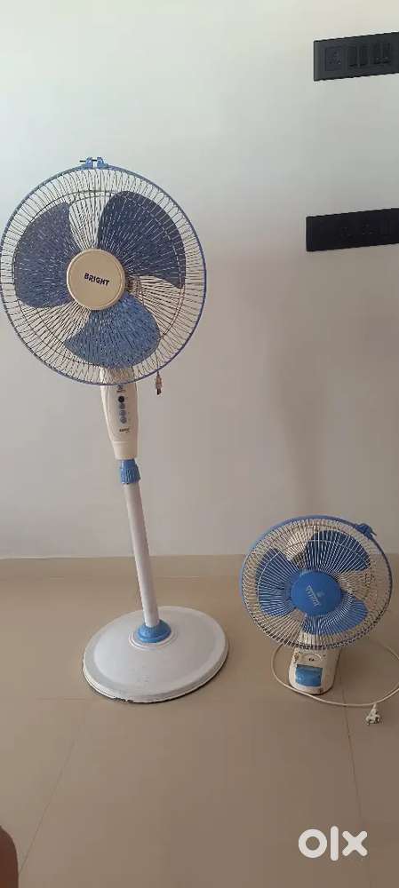 2 Fans Combo – Stand Fan + Table Fan  Fully Working  Budget Deal