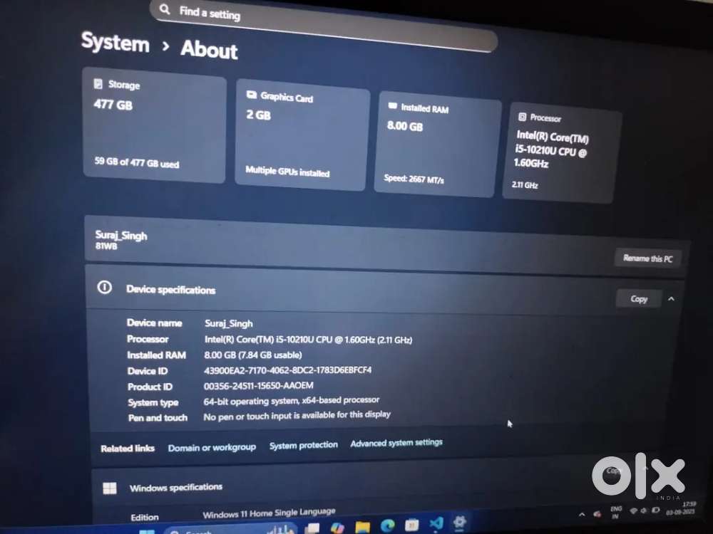 Lenovo ka laptop hai i5 10 thgen