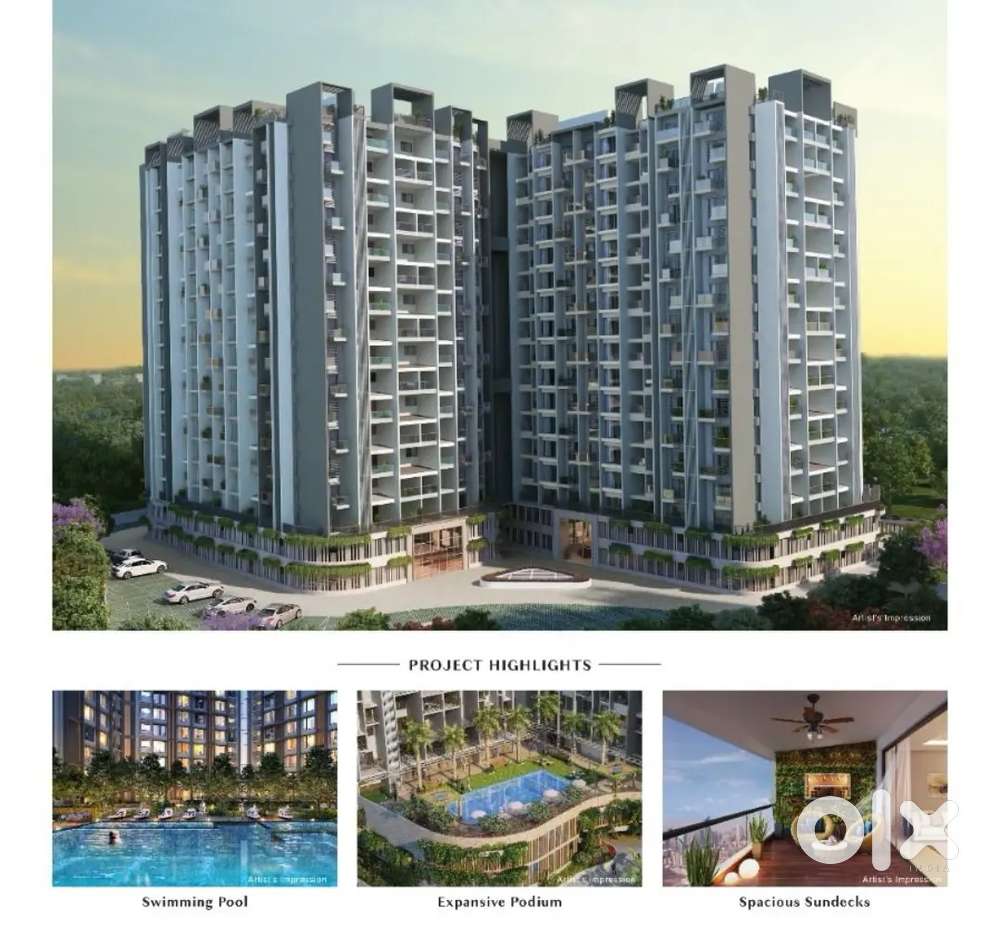 2 bhk nearing posession @ bavdhan,1.06 cr 835 carpet