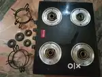 Prestige 4 burner glass top gas stove oven