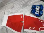 Boxing uniform with gloves