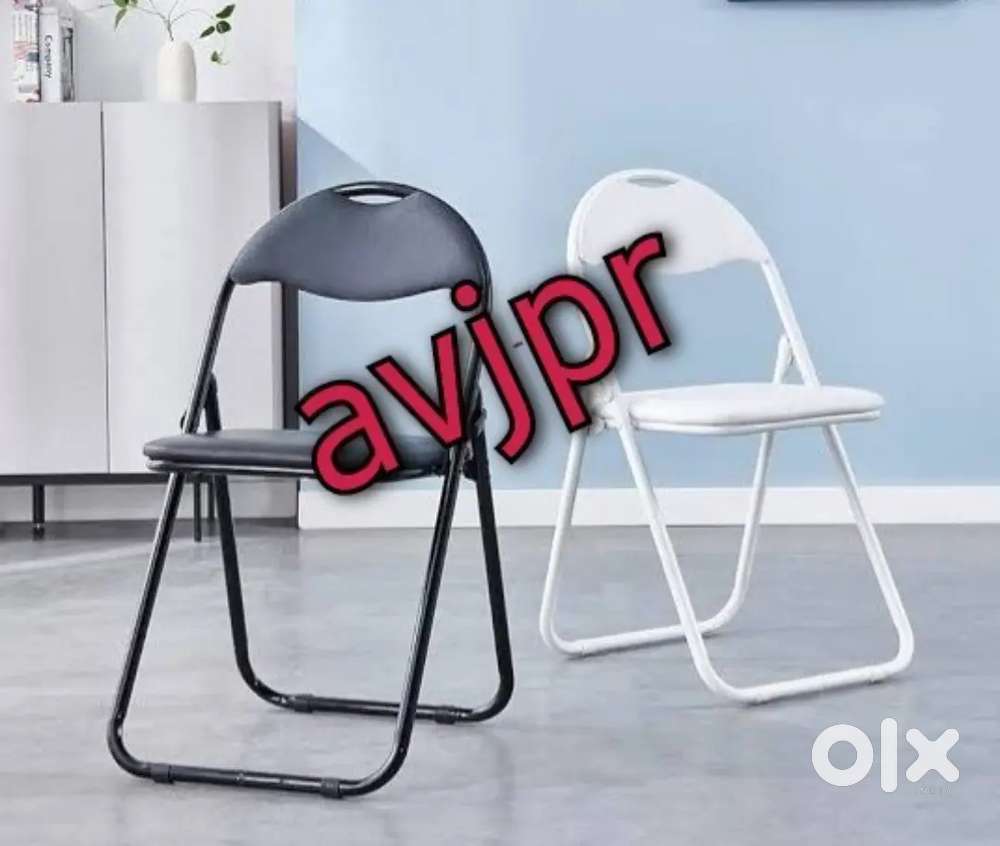 New Premium Black Vinyl/Leatherette Padded Folding Chair - New Stock
