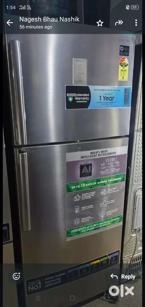 Double door fridge 345liter