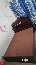 Urgent sell queen size bed with new condition with storage