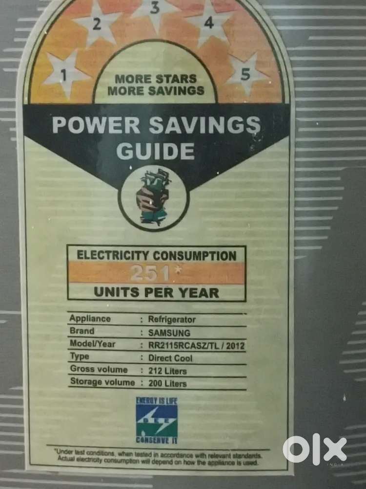 Samsung Refrigerator 212 litres 2013 model