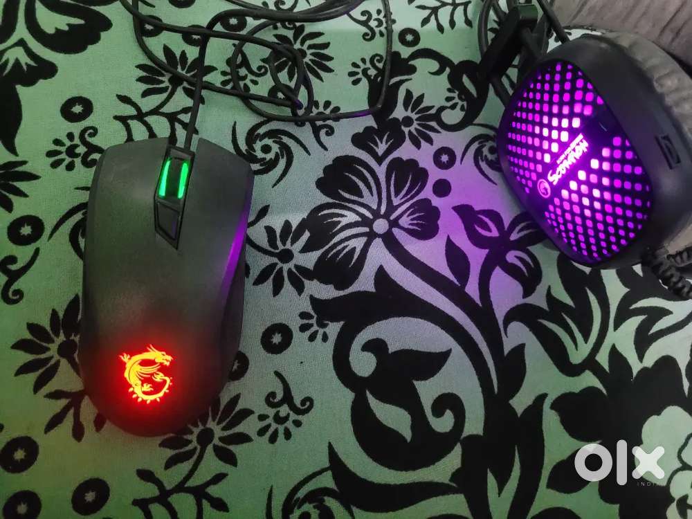 MSI RGB 1000Hz mouse & RGB 3D surrounding gaming headphones