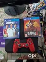 Ps4 1 tb + Red Controller + Cricket 2k19 +Red Dead Redemption 2
