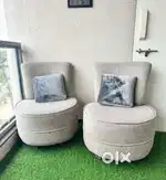Set of 2 Modern Single-Seater Sofa Chairs / Accent Chairs