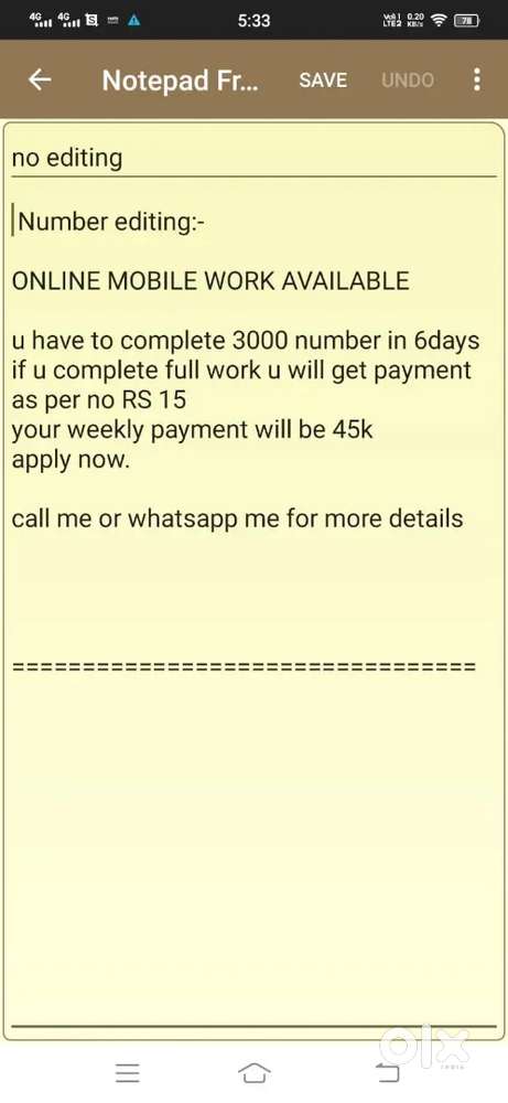 Work from home online offline available