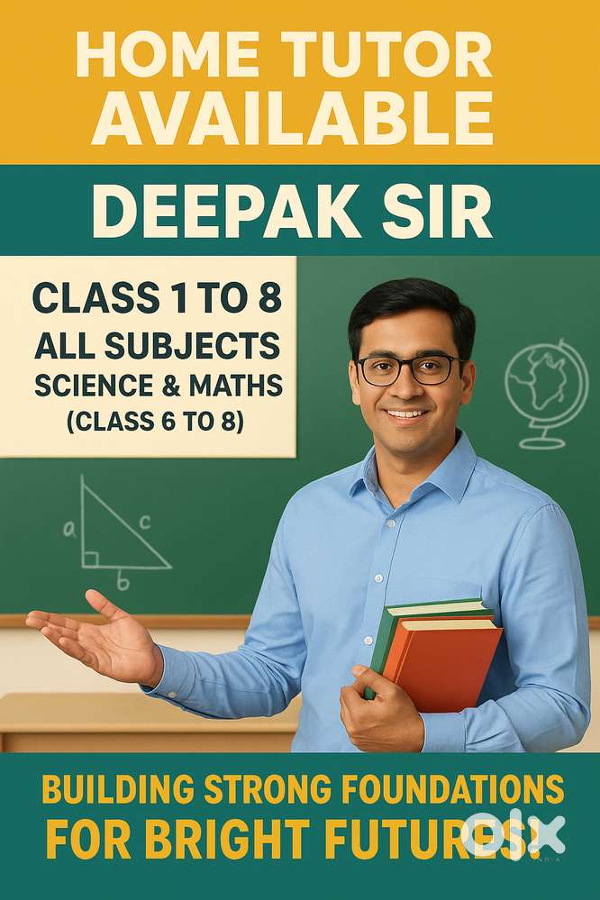 One-to-One Home Tuition for Kids – Deepak Sir (Class 1–8)
