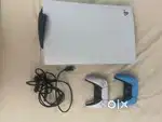 PS5 console with ONE controller and cables, disc version