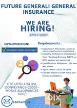 Begumpet/future generali general insurance/12thps/1yr field sales exp