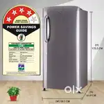 LG 215 L 4 Star Inverter Direct Cool fridge (GL-B221APZY, Shiny Steel)