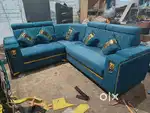 L shape Sofa with dimand stching golden outline in Starf Furniture