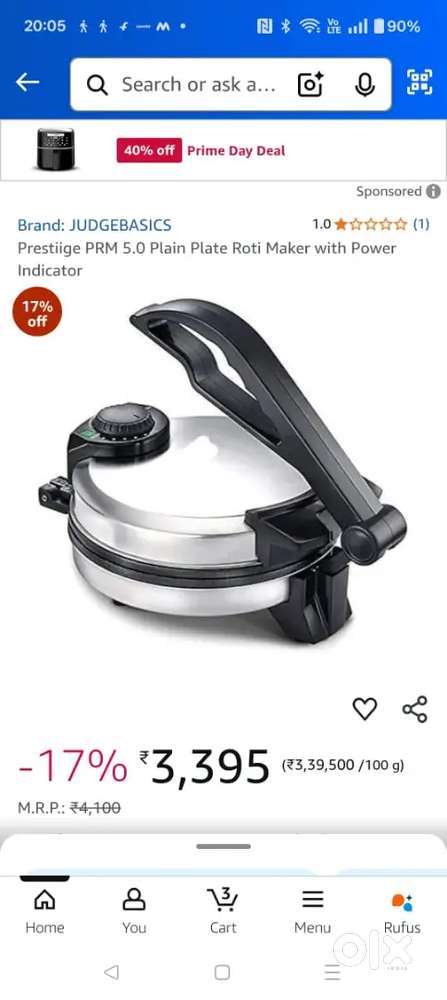 Prestige Roti maker