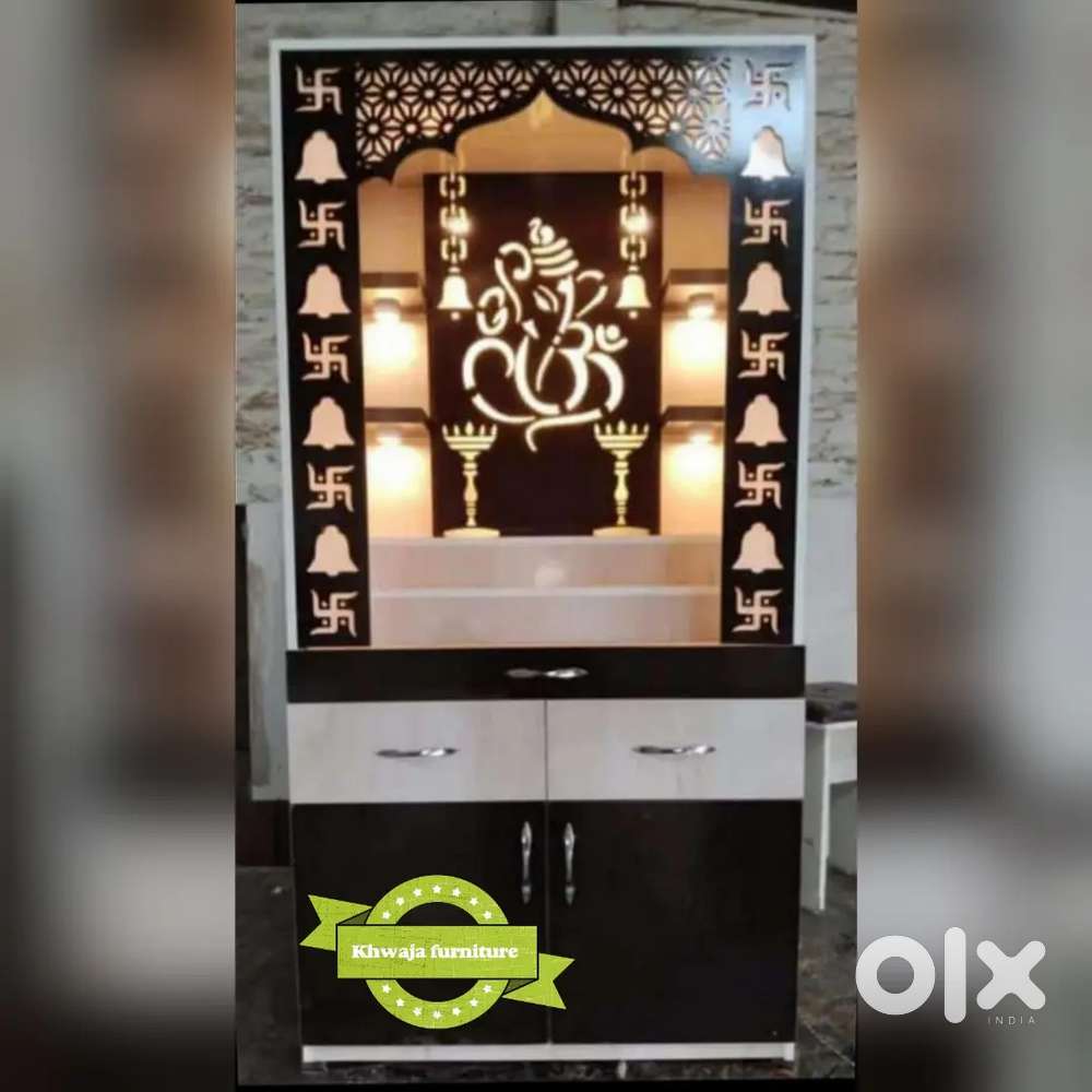 Khwaja furniture.  Designer Temples(Mandir) Bajaj finance available