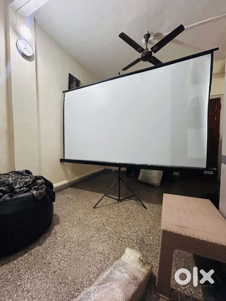 Big Size Projector Screen with Stand Foldable, Portable & Ready to Use