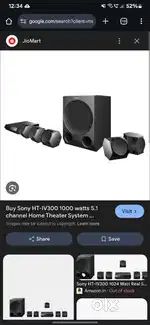 Sony home theatre 1000 wats htv iv 300