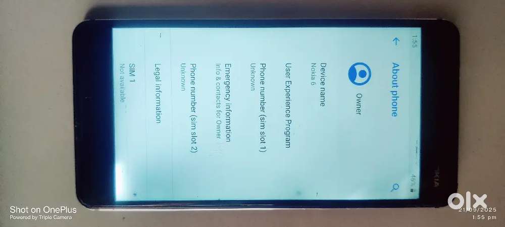 Nokia 6 model TA1021