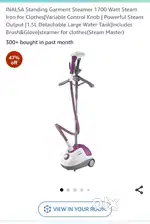 INALSA Standing Garment Steamer 1700 Watt Steam Iron for Clothes|Va 
