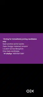 Picking packing  bellundur