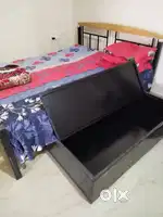 Combo Offer -Godrej queen bed with storage box and one steel almirah