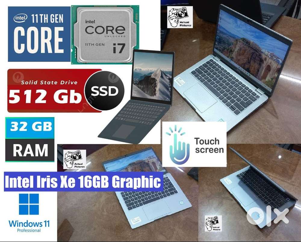 Dell Ultrabook Core i7 11th Gen Touch Laptop hp and Lenovo Available