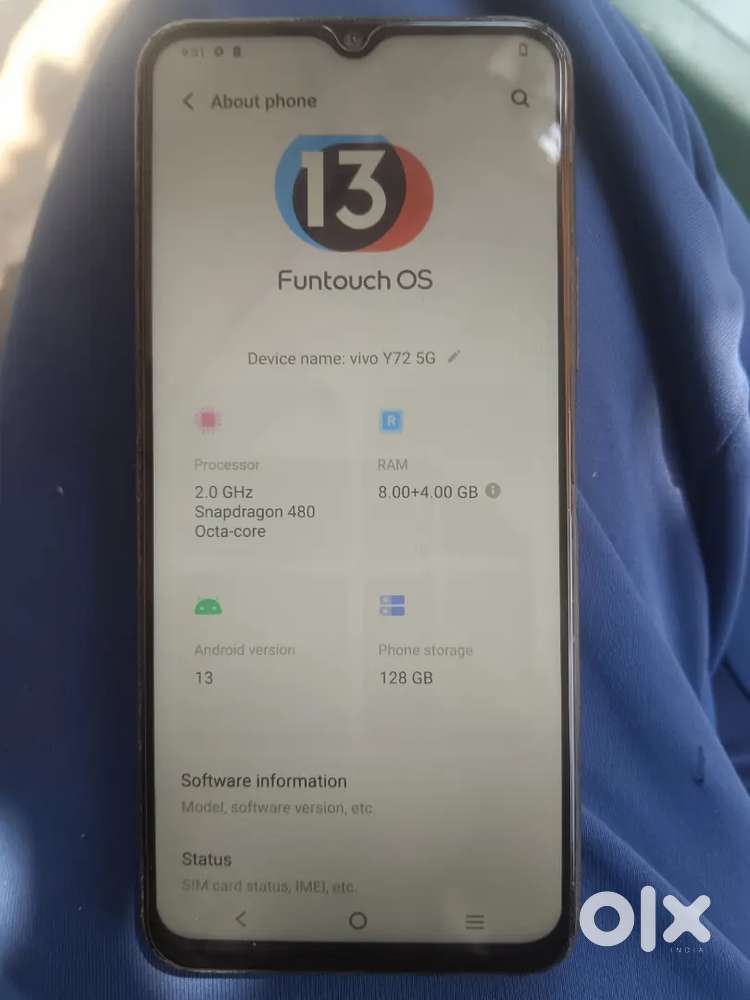 Vivo y72 5g.  8RAm.  128rom