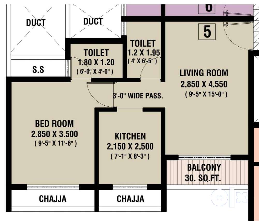 1 bhk for sell in Dream M