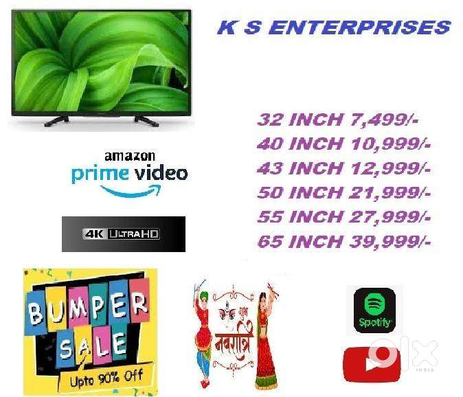 32 INCH SMART LED TV 4K UDH @ 7,499  /-
