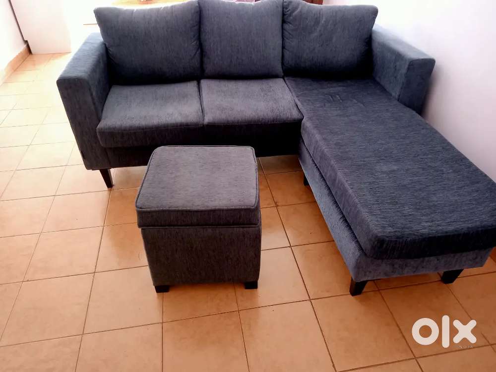 L shape Sofa Rs 25k + 1 Ottoman  Rs 5k (4 mths old)