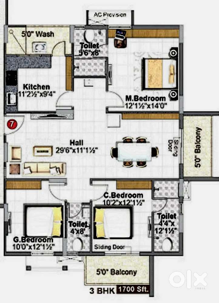 Brand New 3BHK Flat for Sale – Jewel Heights, KPHB