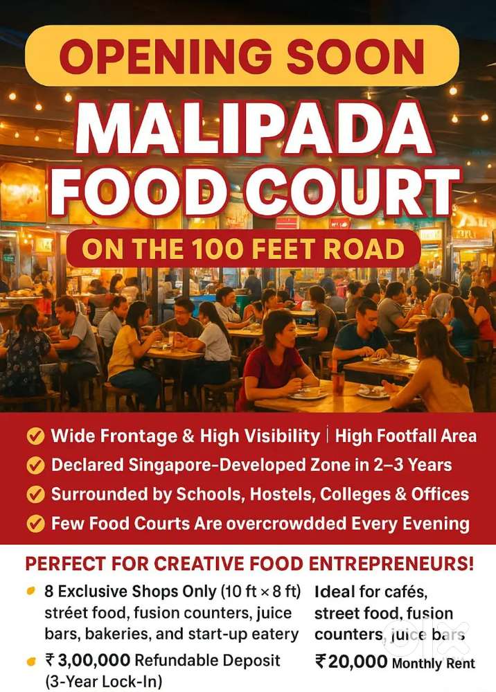 Food court shop for rent