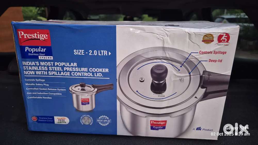 New packed Prestige Cooker SS 2 ltr (In warranty)