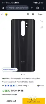 Redmi Note 8 pro back glass