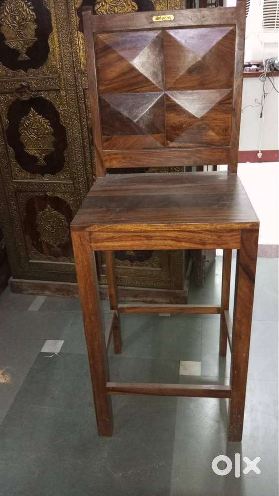 Detec Solid Wood Bar Stool in Honey Oak Finish