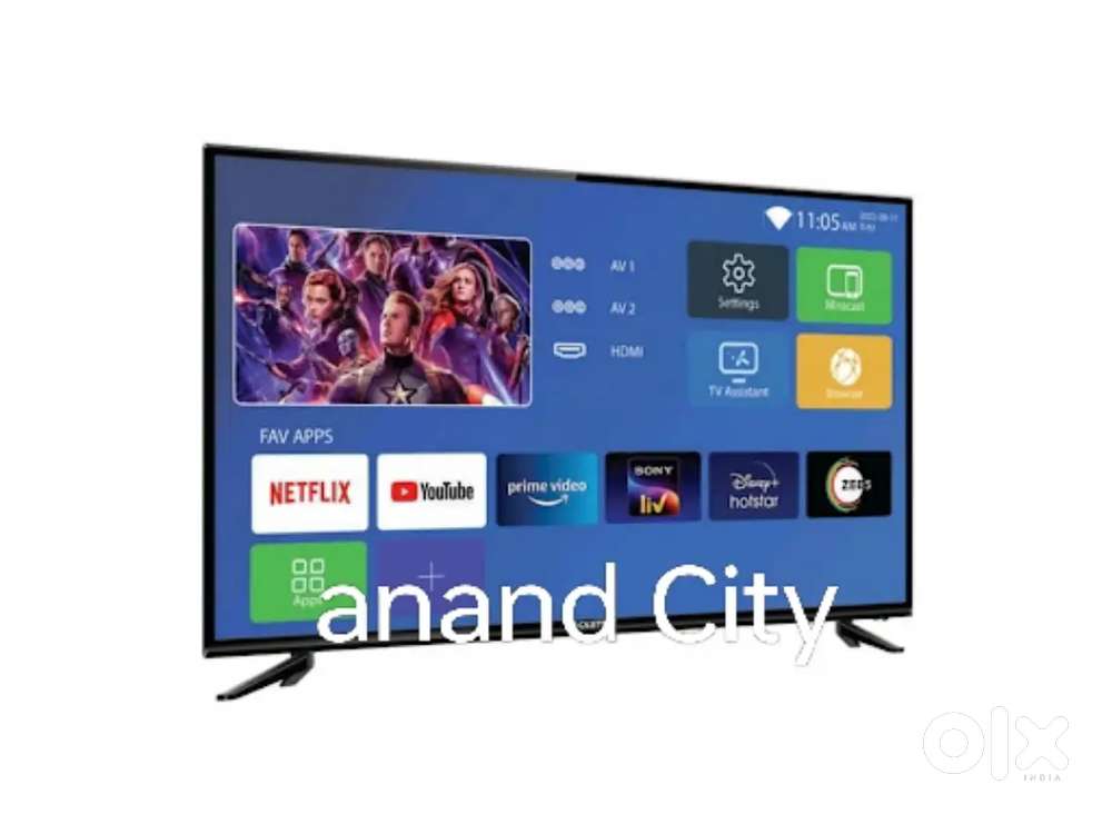 43 inch smart android frameless brand new led tv with 600 free channel