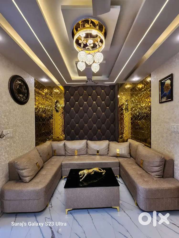 450 sq feet fully furnished flat near by metro station loan available