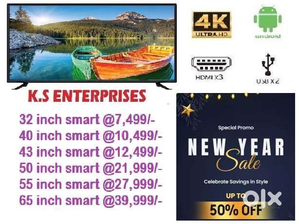 65 INCH SMART,ORIGNAL 4K,VOICE COMMAND,BLUE TOOTH LED IN 39,999/- ONLY