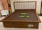 HAMZA FURNITURE NEW KING SIZE PLYWOOD BED BAJAJ FINANCE AVAILABLE