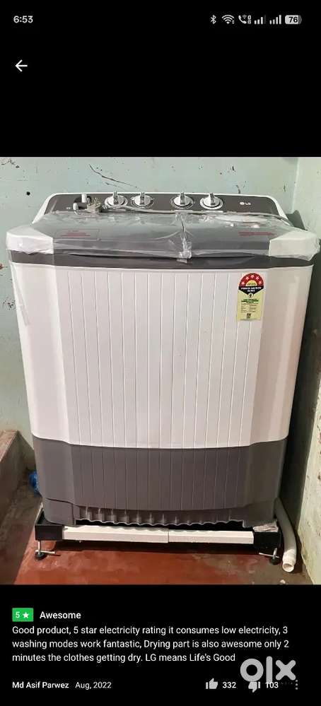 LG Semi automatic washing machine