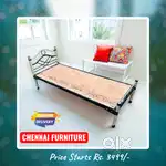 Steel cot sale New single double queen size cot 56er