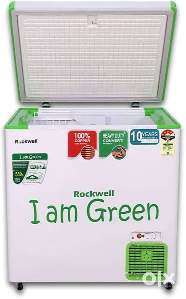Rockwell 209 Ltr 5 Star Convertible GREEN Deep Freezer, Single Door